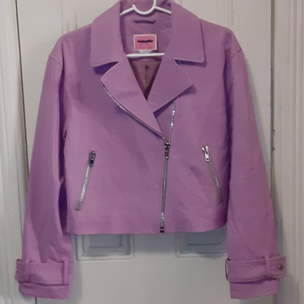 Kate Spade lamb leather moto jacket medium